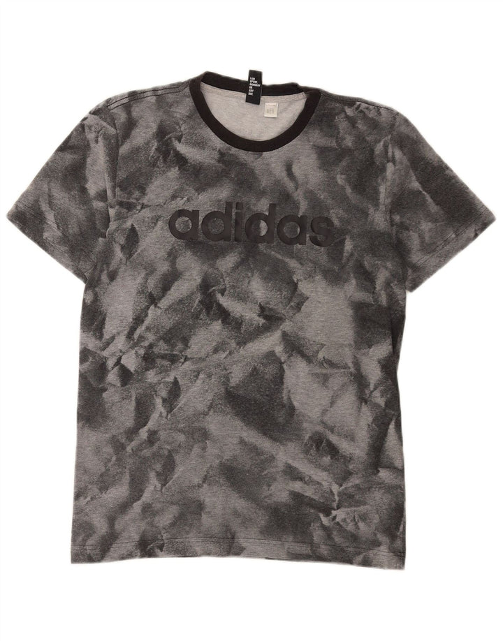 ADIDAS Herren Grafik T-Shirt Top Small Grau Tie Dye
