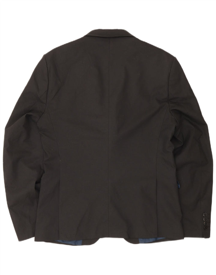 Zara Herren-Blazer mit 2 Knöpfen, EU 50, mittelschwarz, Polyester