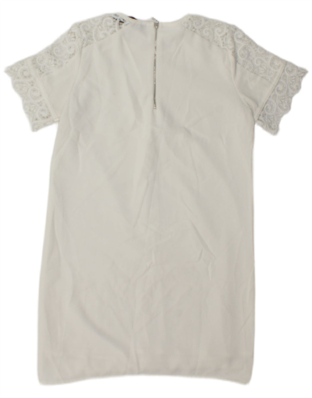Zara Damen Etuikleid UK 10 Small White Paisley
