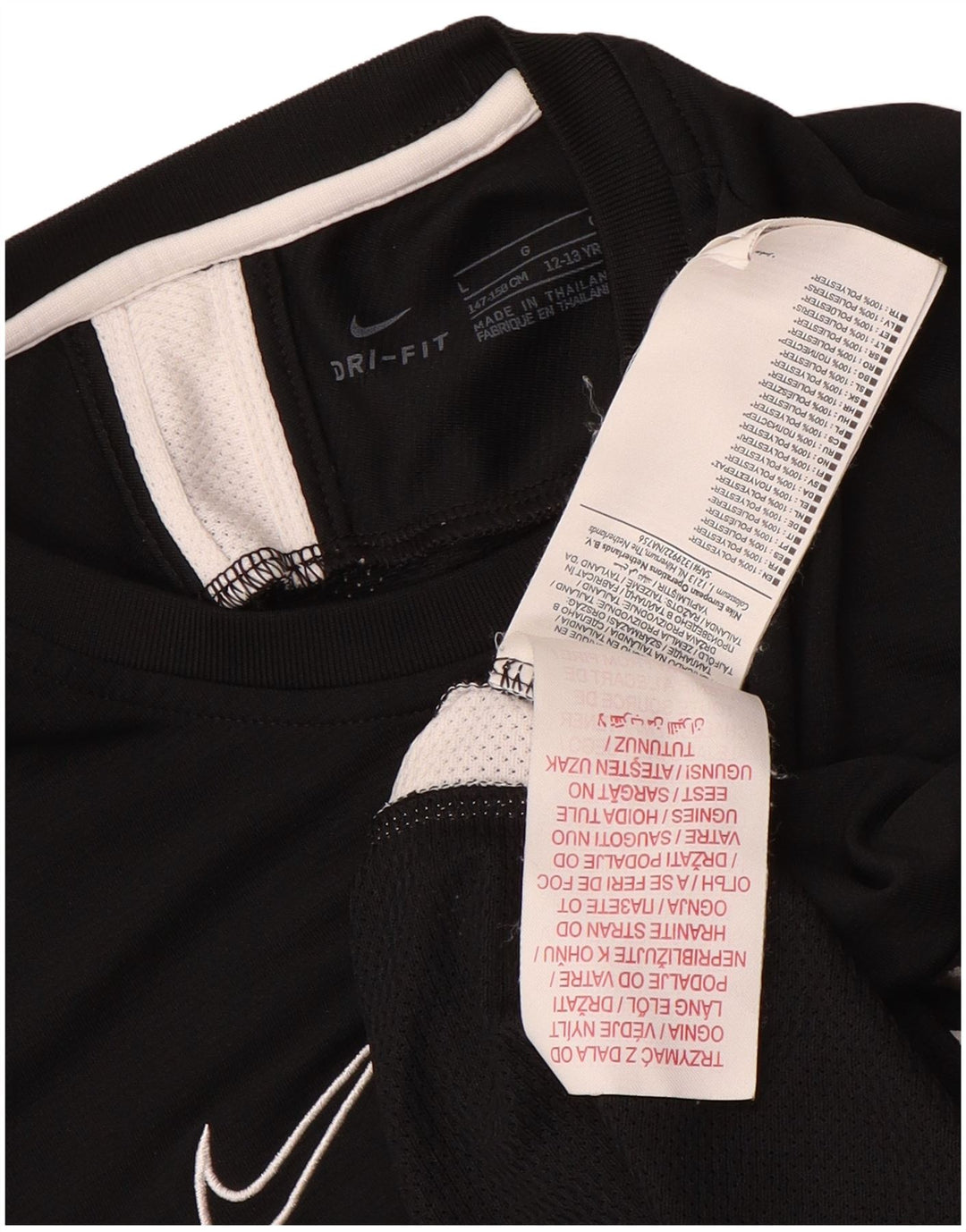 Nike Dri Fit T-Shirt für Jungen, 12–13 Jahre, Größe L, Schwarz, Polyester