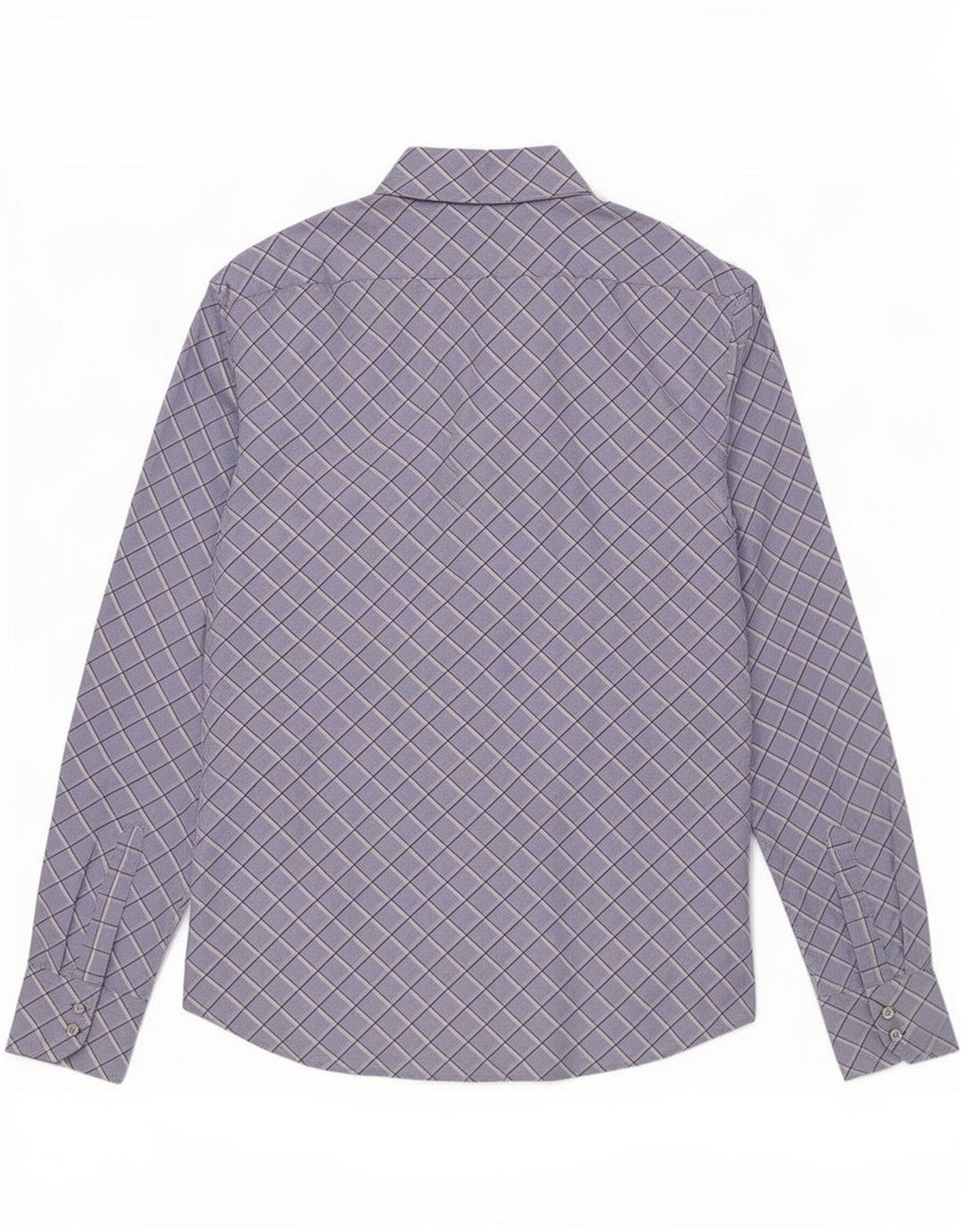 Benetton Herrenhemd, groß, blau kariert, Baumwolle