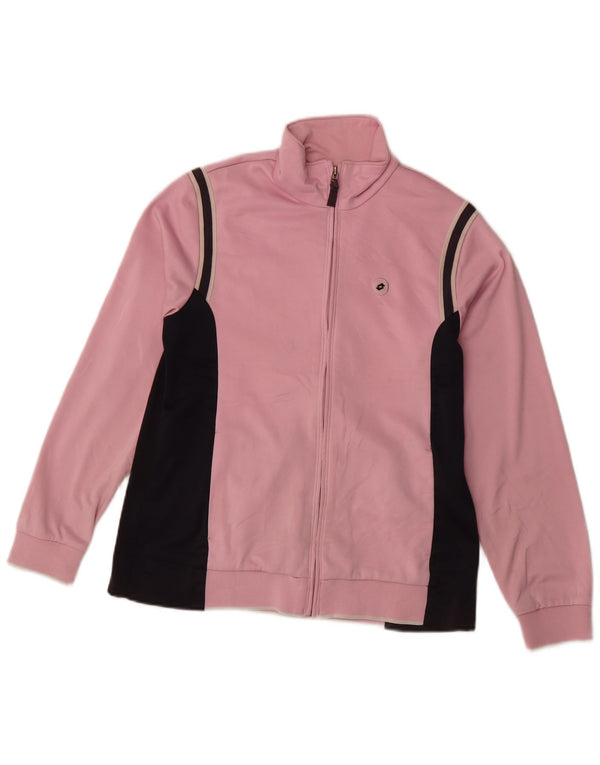 Lotto Damen-Trainingsanzug-Top-Jacke, UK 14, mittelrosa, Farbblock