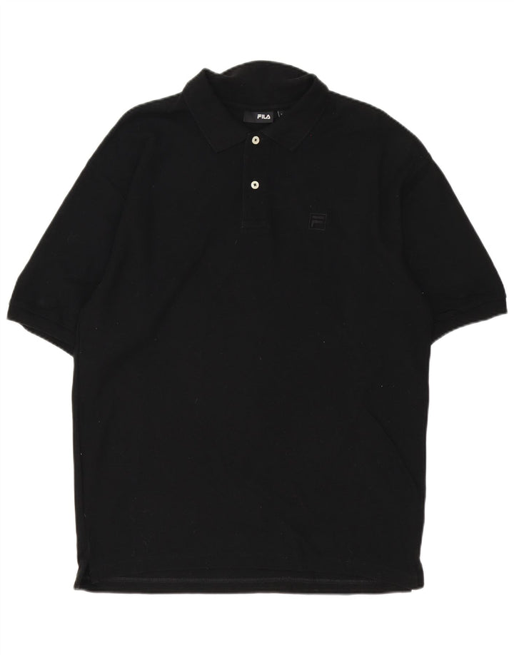 Fila Herren Poloshirt Mittelschwarze Baumwolle