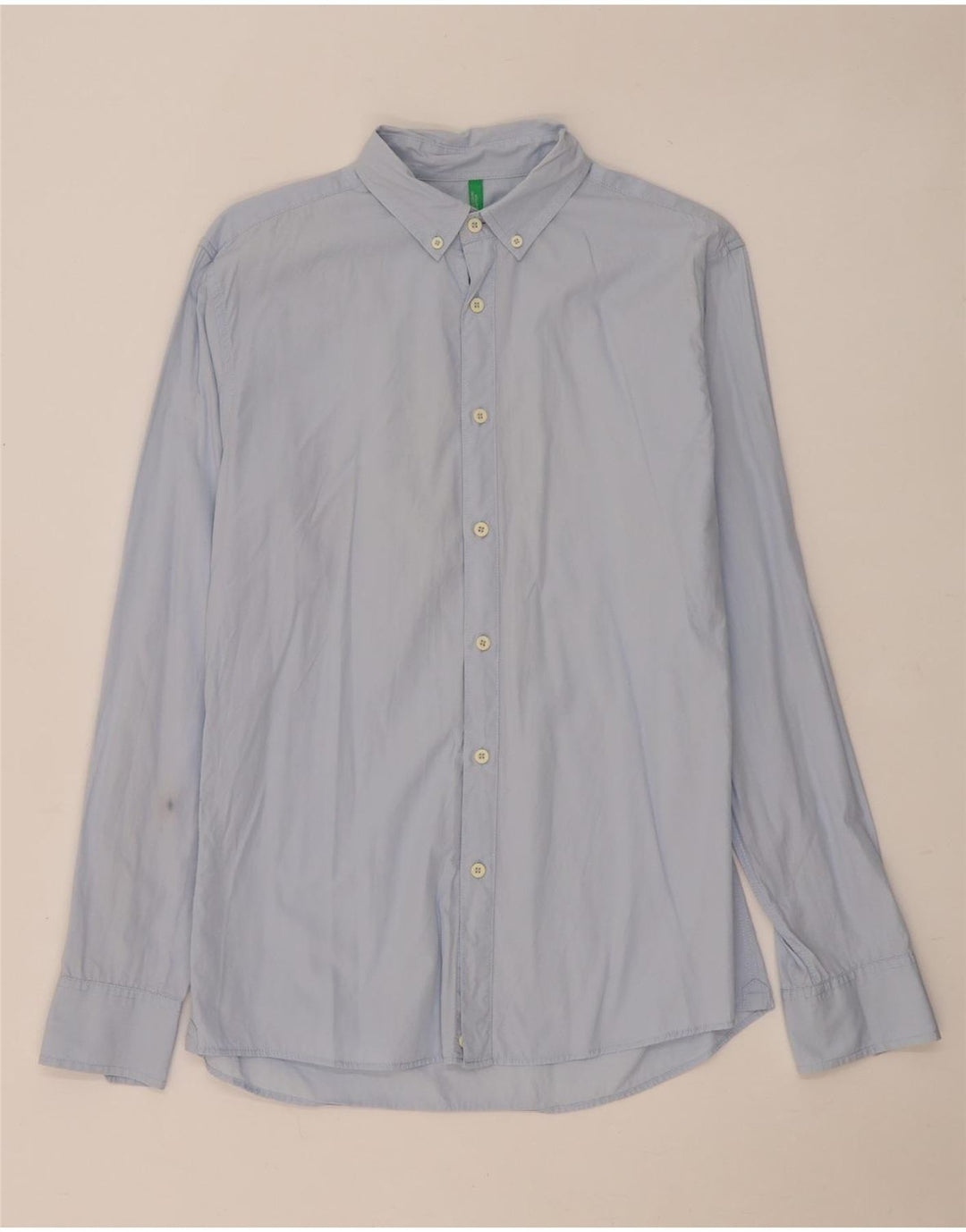 Benetton Herrenhemd Mittelblau