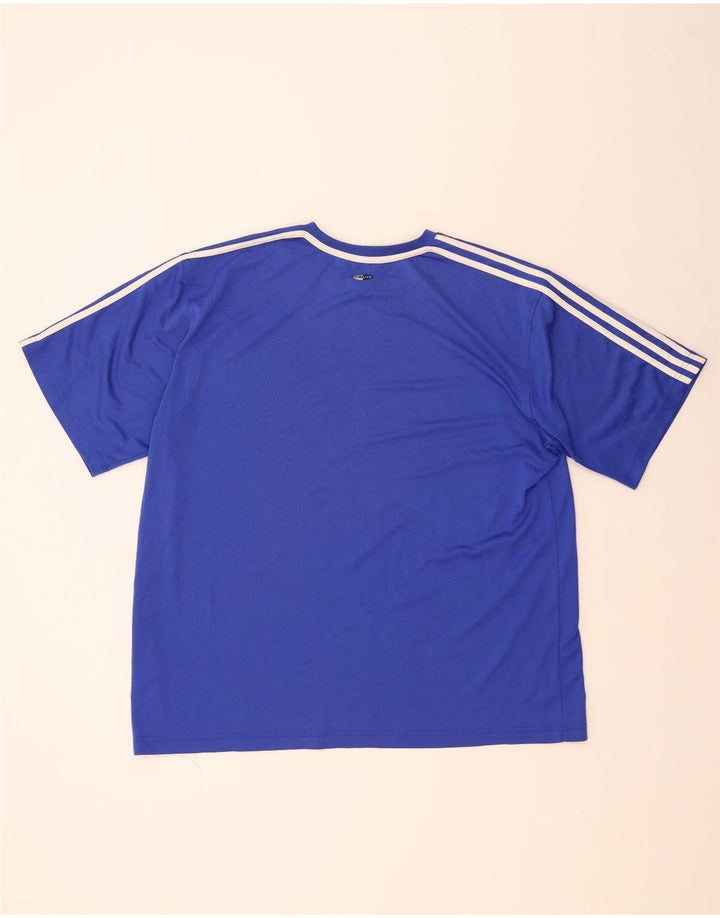 ADIDAS Herren Climalite T-Shirt Top 2XL Blau Polyester