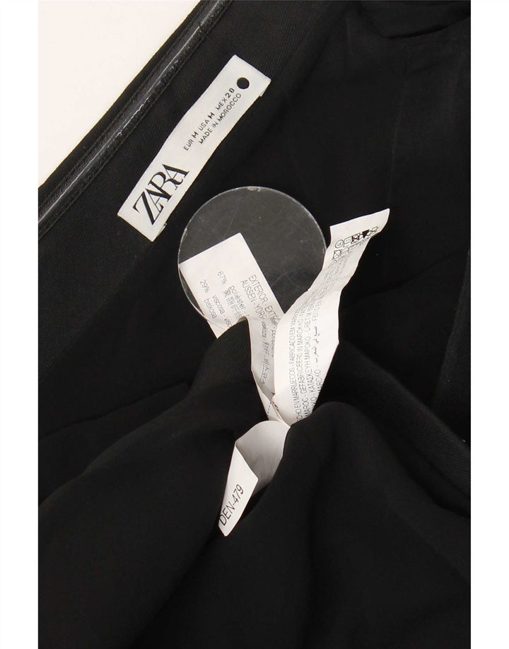 Zara Damen Langarm-Oberteil ohne Schulter, UK 12, Mittelschwarz, Polyester