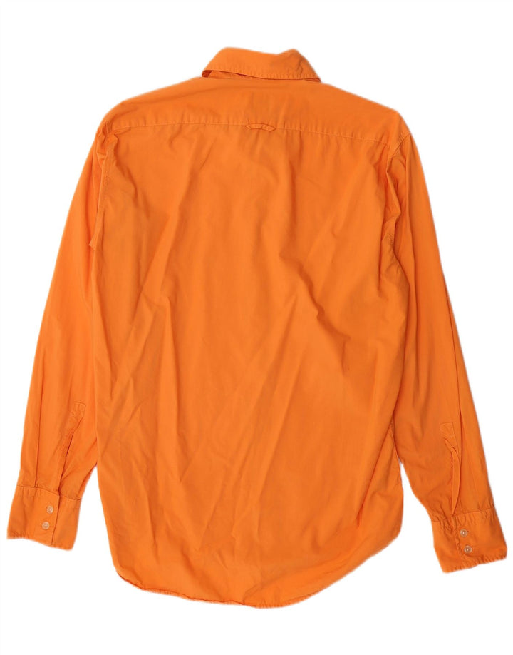 HUGO BOSS Mens Shirt Small Orange Cotton
