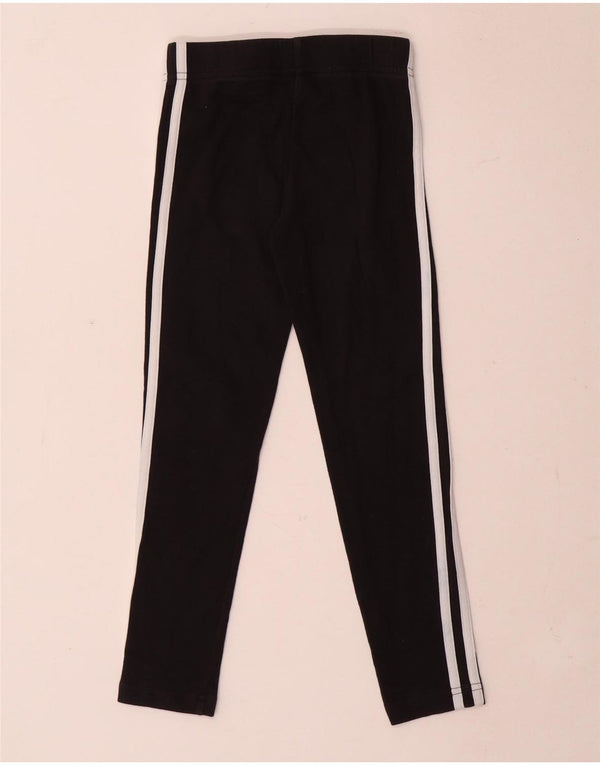 Adidas Girls Leggings 7-8 Years Black Cotton