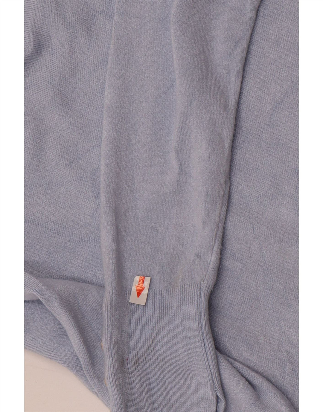Zara Damen-Pullover mit U-Boot-Ausschnitt, UK 12, mittelblaue Viskose