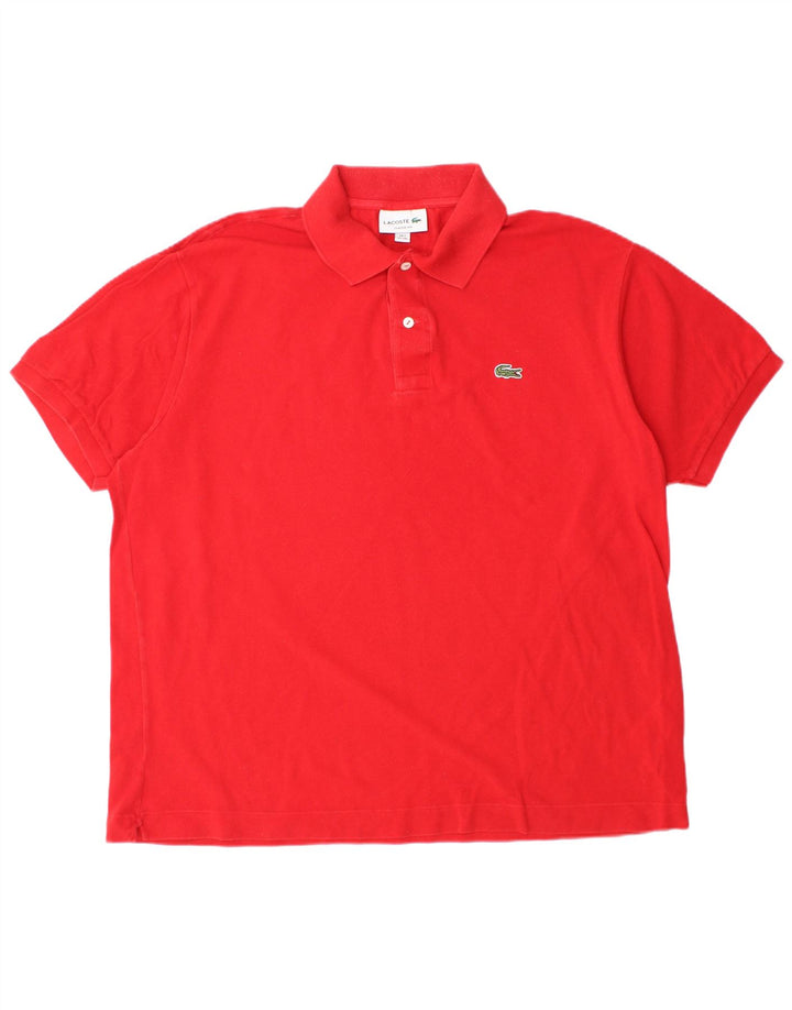 LACOSTE Herren-Poloshirt mit klassischer Passform, Größe 7 2XL, rote Baumwolle