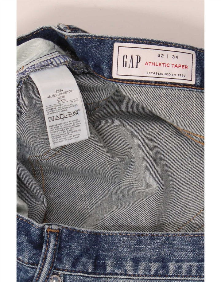Gap Herren Tapered Jeans W32 L34 Blaue Baumwolle
