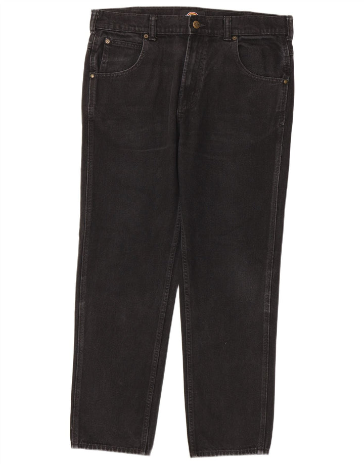 Dickies Herren Straight Jeans W32 L30 Schwarze Baumwolle
