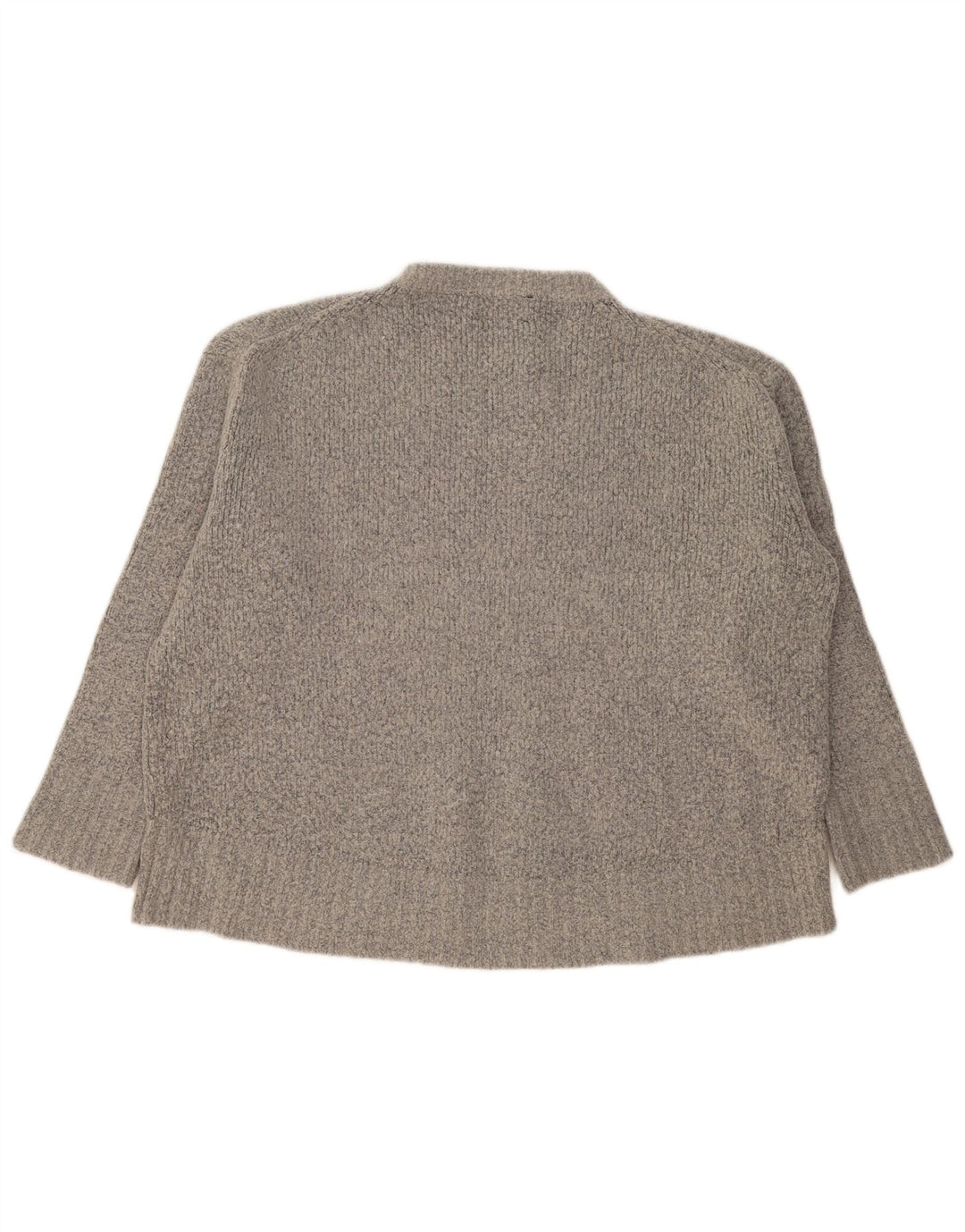 Zara Damen-Pullover, übergroß, Rundhalsausschnitt, Gr. 14, Mittelgrau