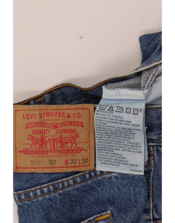 Levi's Herren 522 Slim Tapered Jeans W32 L30 Blaue Baumwolle