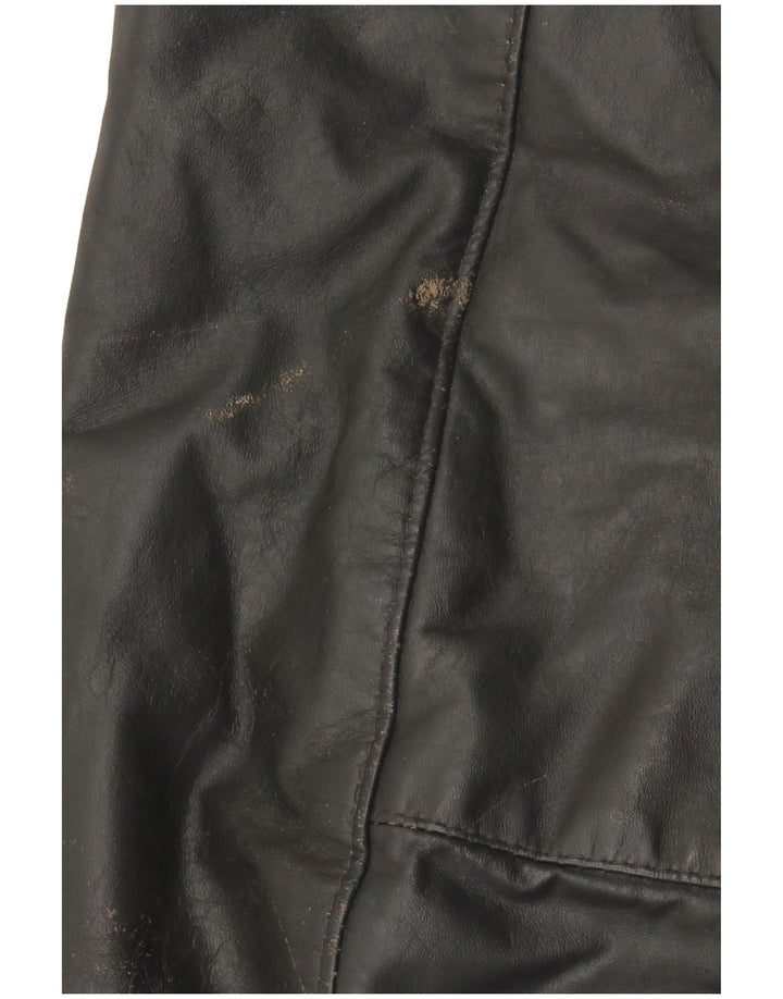 VINTAGE Herren Lederjacke UK 40 Großes graues Leder