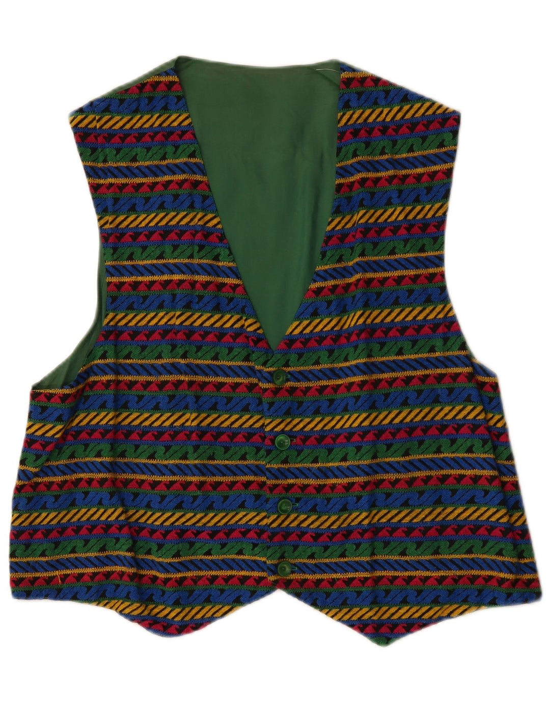 Vintage Herren Weste XL Mehrfarbig Geometrisch