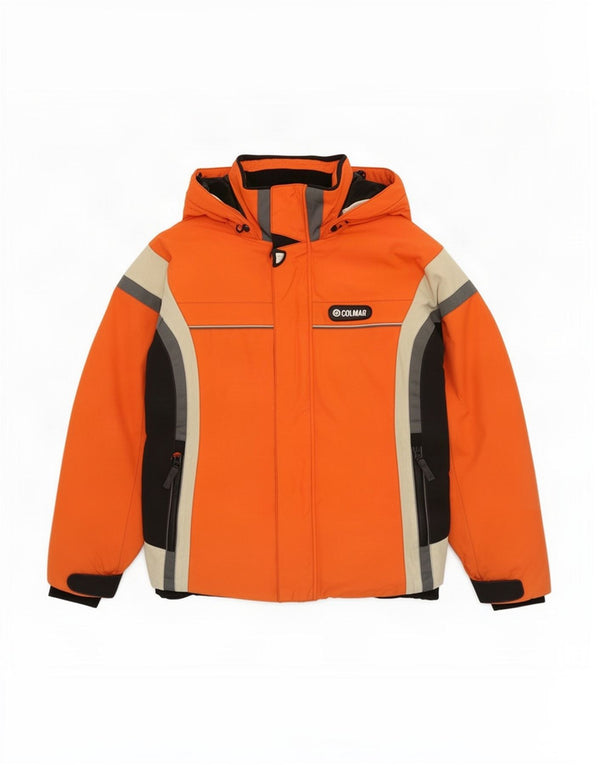 Colmar Herren Skijacke mit Kapuze IT 52 Large Orange Colourblock