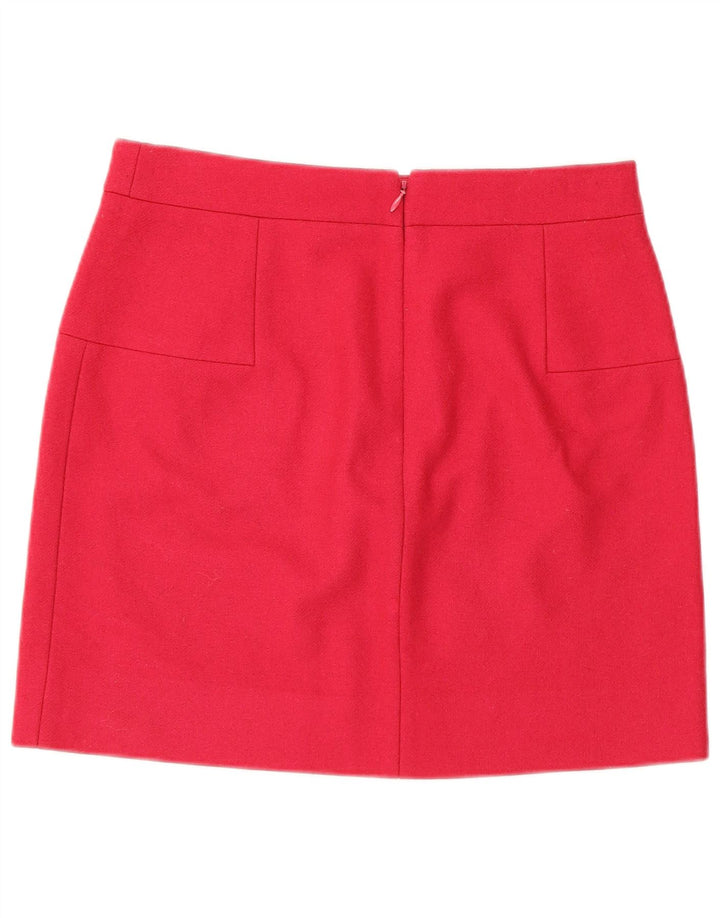 J. Crew Damen Minirock US 2 XS W28 Rosa Wolle