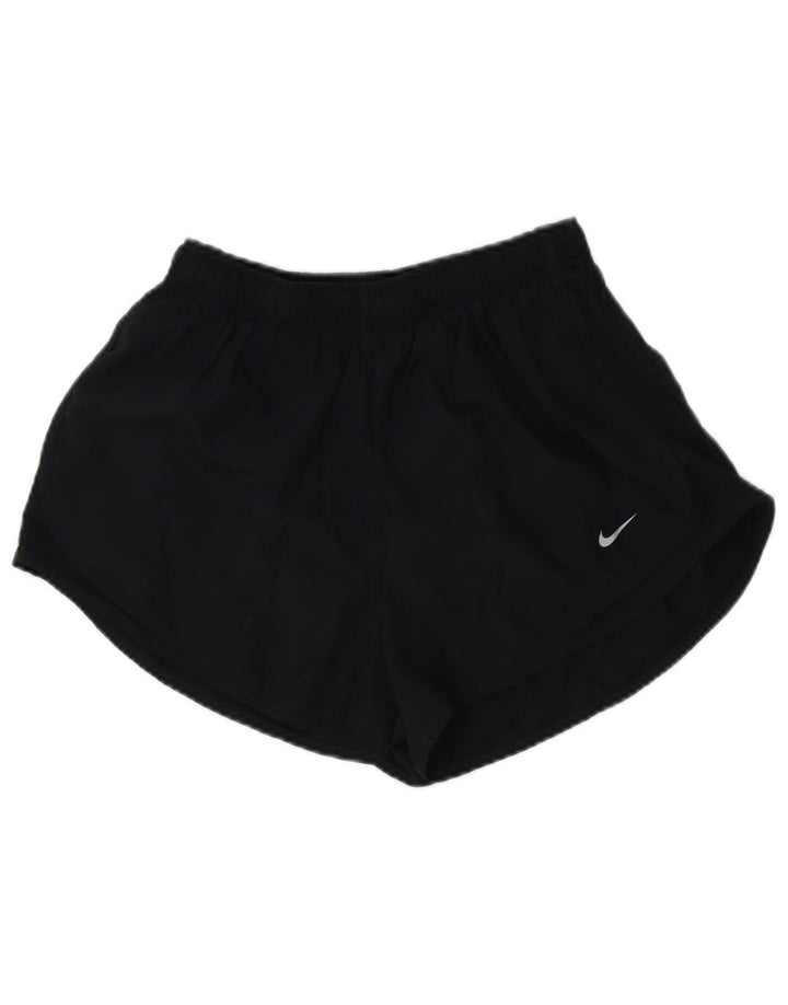 Nike Damen Dri Fit Sport Shorts UK 14 Large Schwarz Polyester