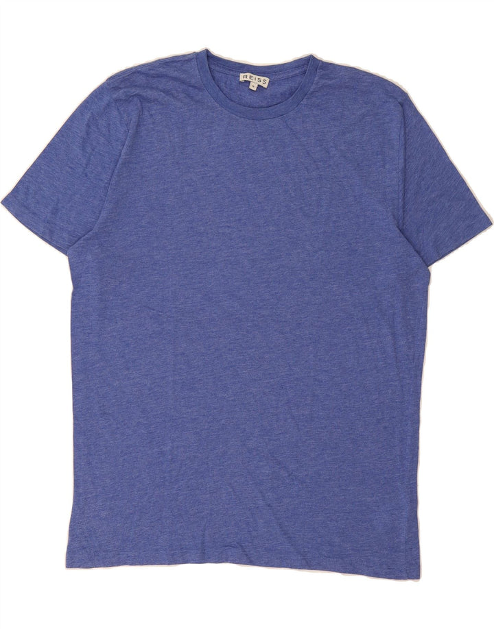 REISS Mens T-Shirt Top Medium Blue Polyester Vintage Reiss and Second-Hand Reiss from Messina Hembry 