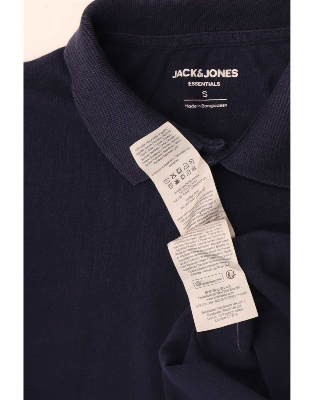 Jack & Jones Herren-Poloshirt, klein, marineblau, Baumwolle
