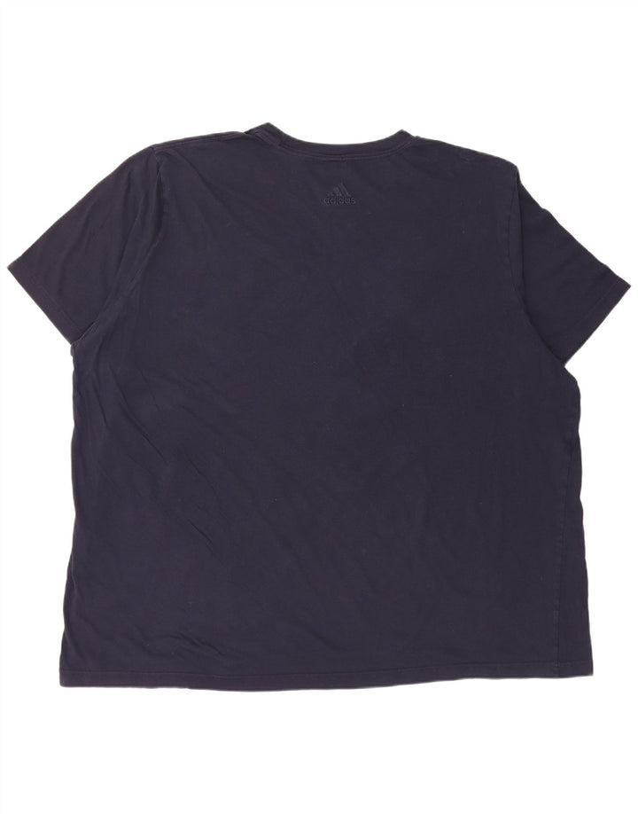 ADIDAS Herren Grafik T-Shirt Top 3XL Marineblau Baumwolle