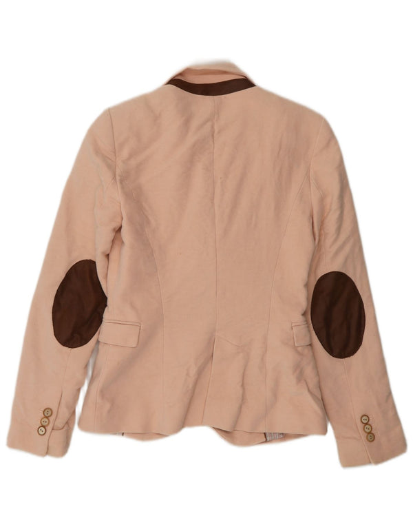 Zara Damen 1-Knopf-Blazerjacke UK 6 XS Rosa