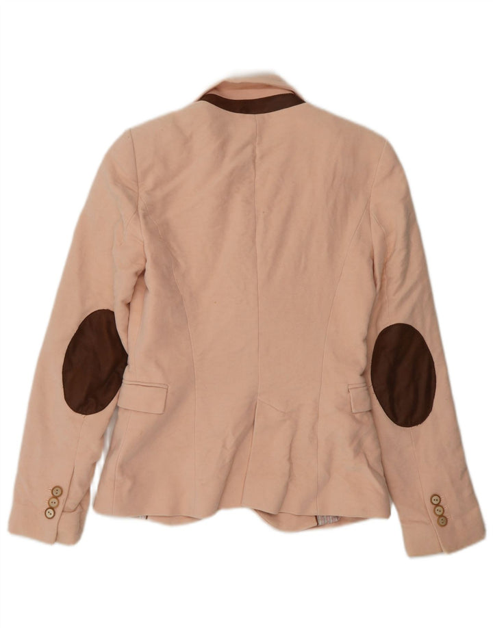 Zara Damen 1-Knopf-Blazerjacke UK 6 XS Rosa