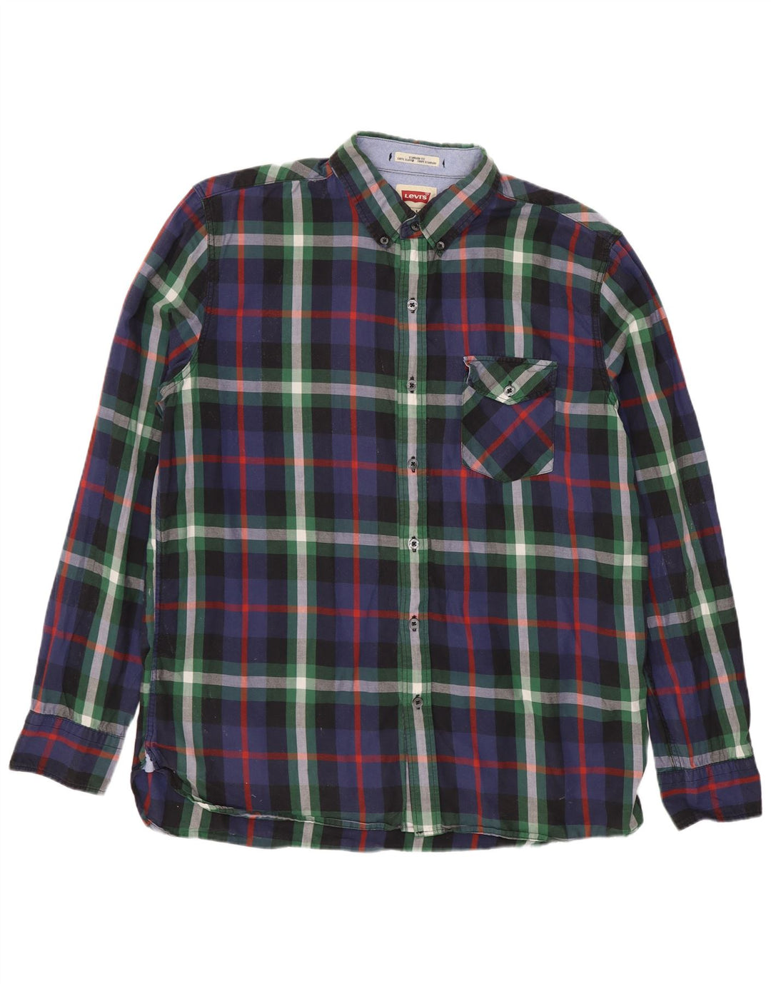 Levi's Herren-Hemd in Standard-Passform, groß, mehrfarbig, kariert, Baumwolle