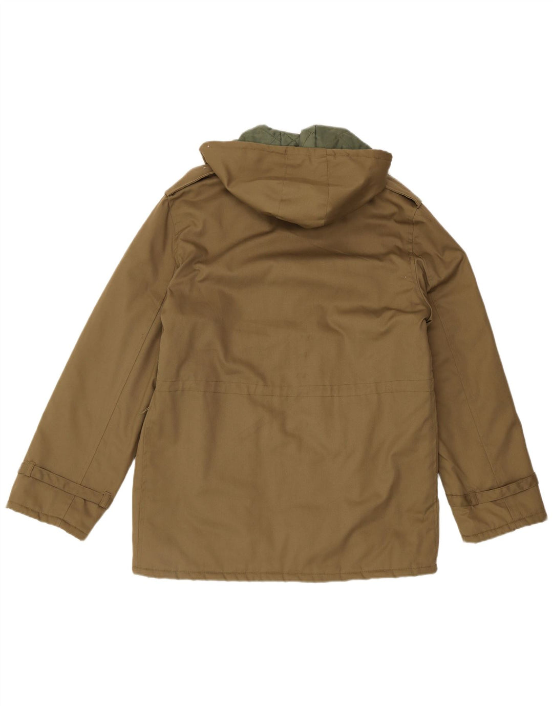 VINTAGE Herren-Militärjacke mit Kapuze, IT 50, große Khaki-Baumwolle
