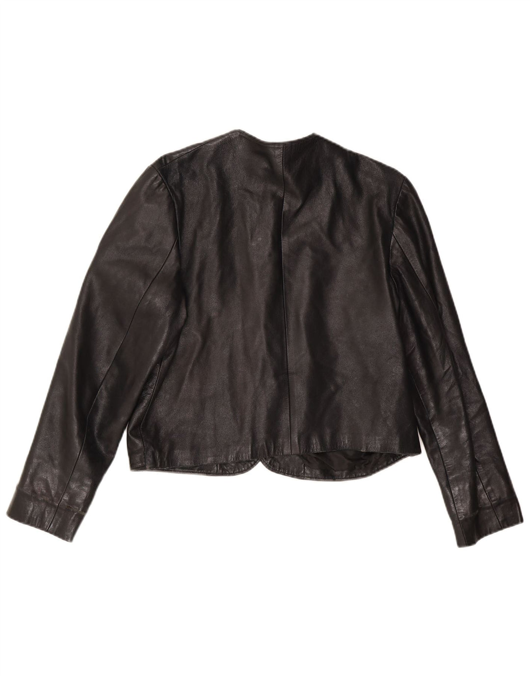 Vintage Damen Lederjacke UK 12 Medium Schwarz
