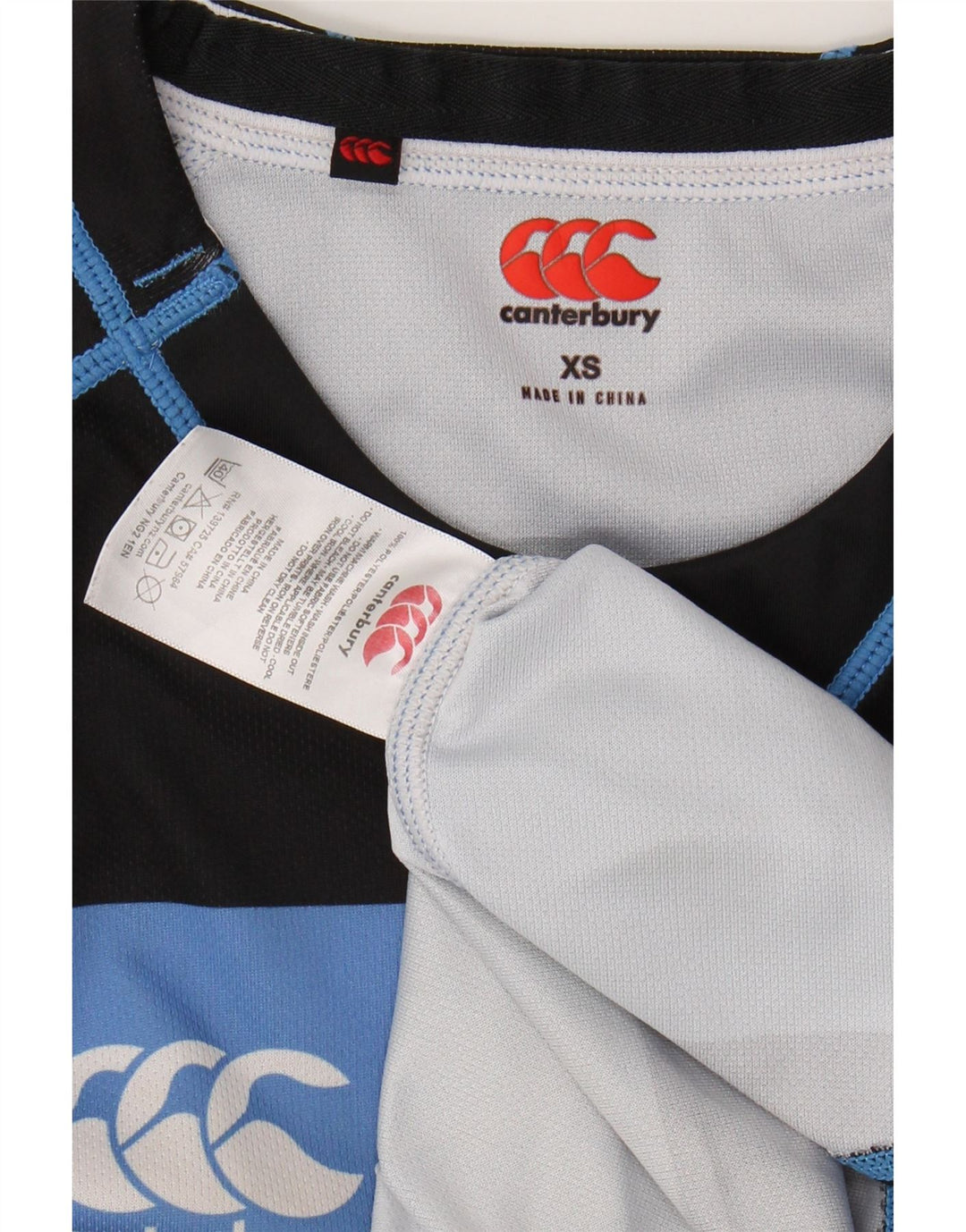 CANTERBURY Herren T-Shirt Top XS Blau gestreift Polyester