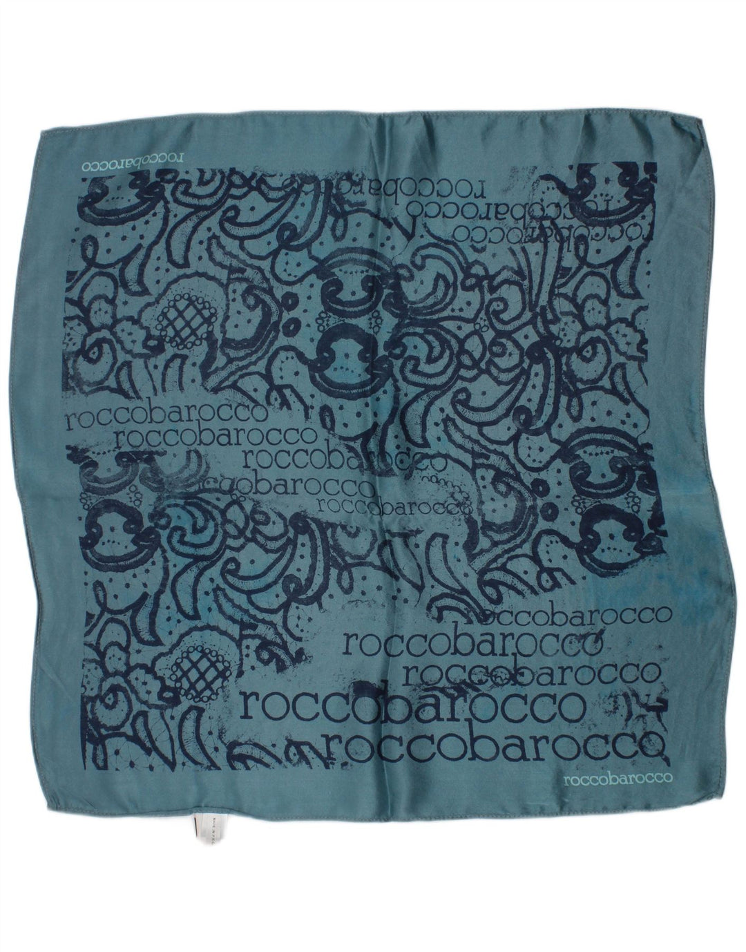 ROCCOBAROCCO Womens Graphic Square Scarf One Size Turquoise Designer