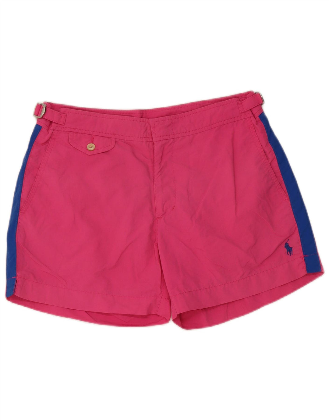 POLO RALPH LAUREN Damen Badeshorts UK 14 Mittelrosa Farbblock