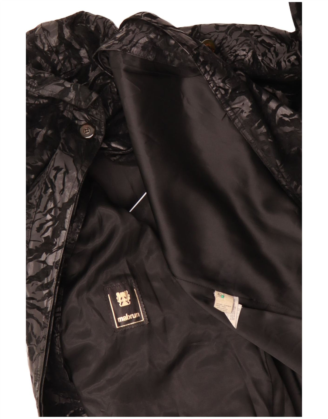 MABRUN Damen Übergroßer Mantel IT 42 Large Black Floral