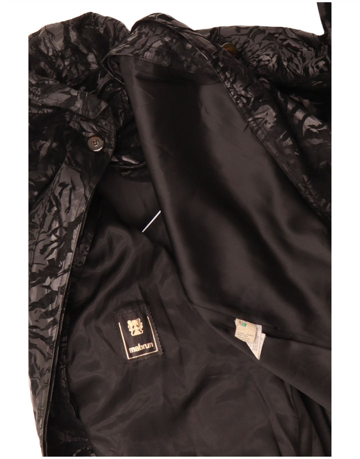 MABRUN Damen Übergroßer Mantel IT 42 Large Black Floral