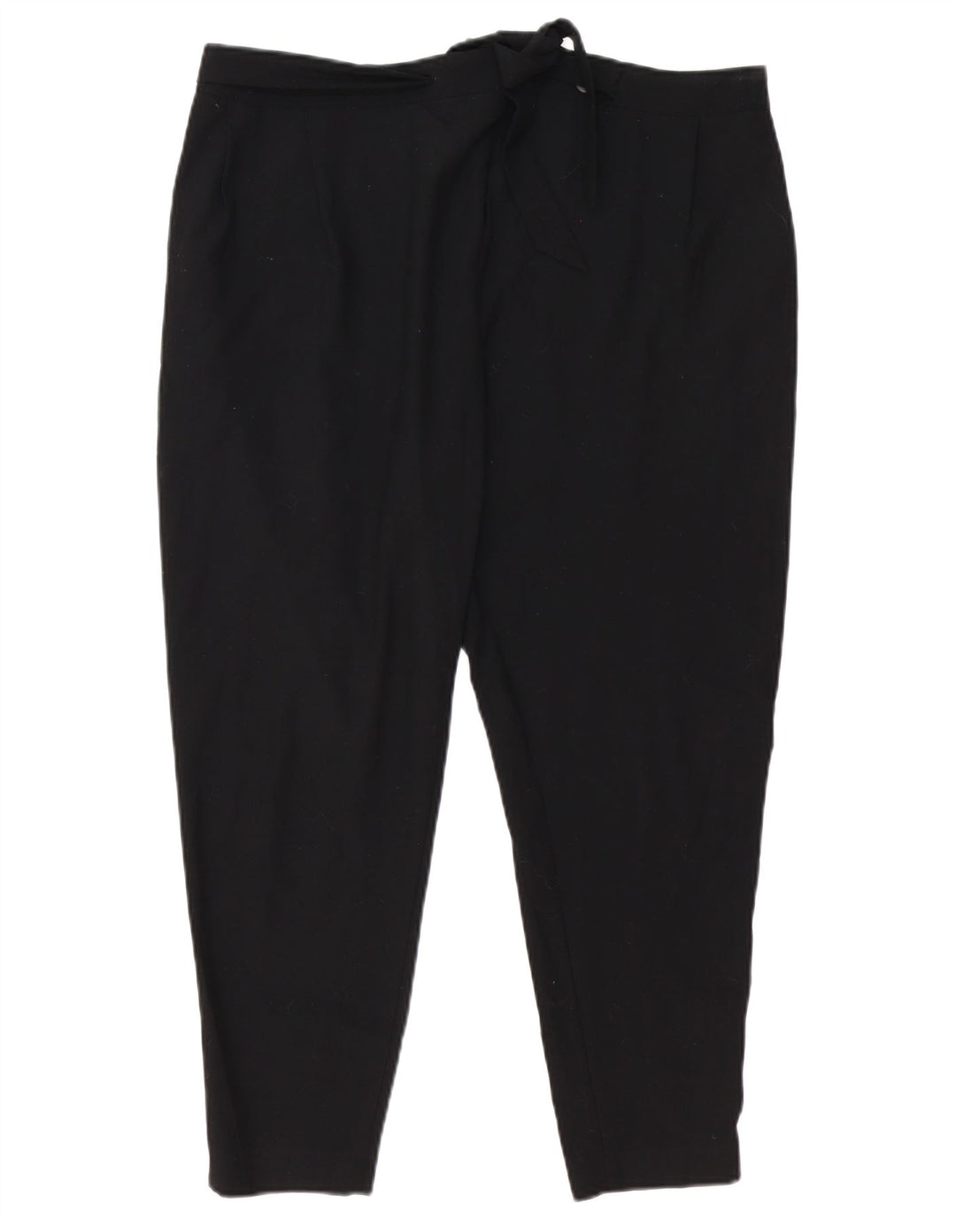 Zara Damen Tapered Casual-Hose, Größe S, W27, L25, Schwarz, Polyester