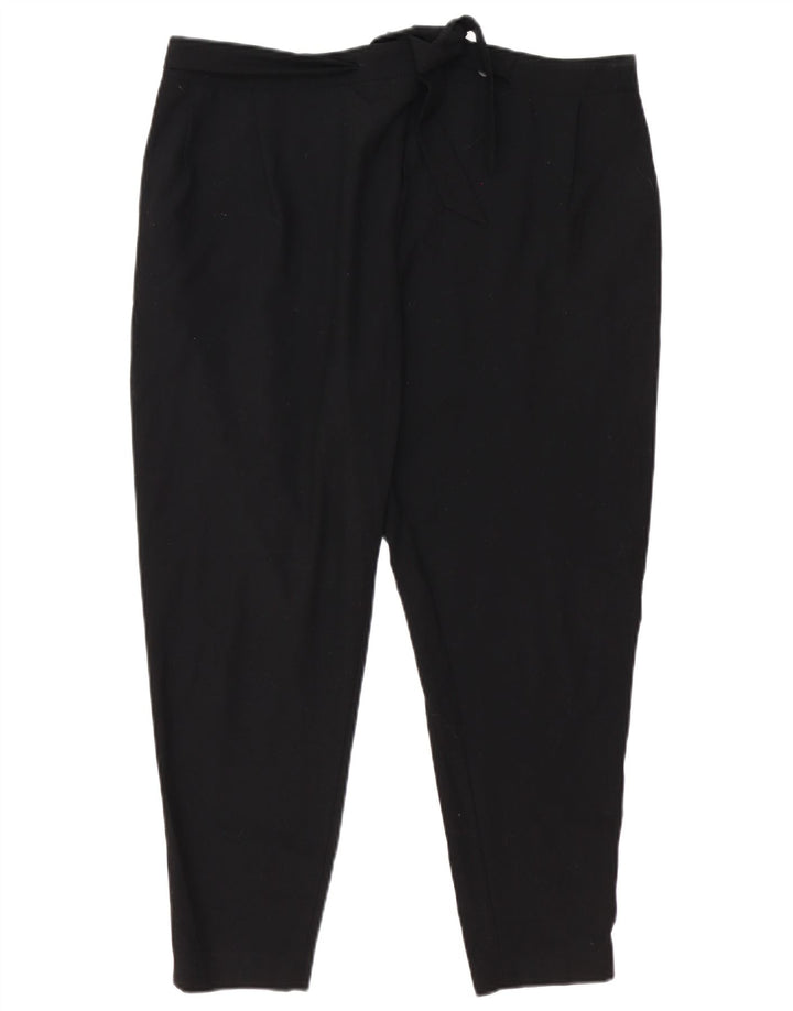 Zara Damen Tapered Casual-Hose, Größe S, W27, L25, Schwarz, Polyester