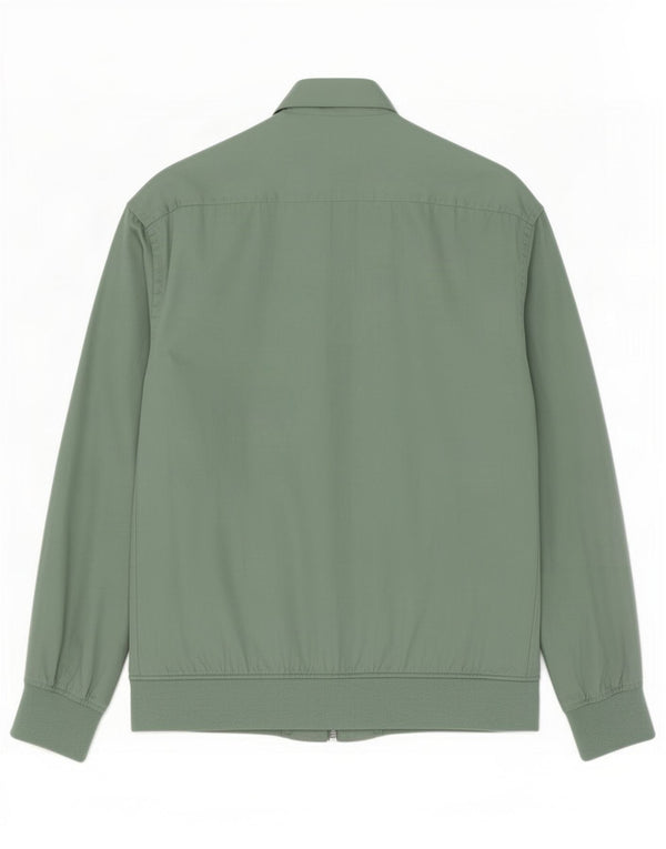 Zara Herren Bomberjacke UK 36 Small Grün Lyocell