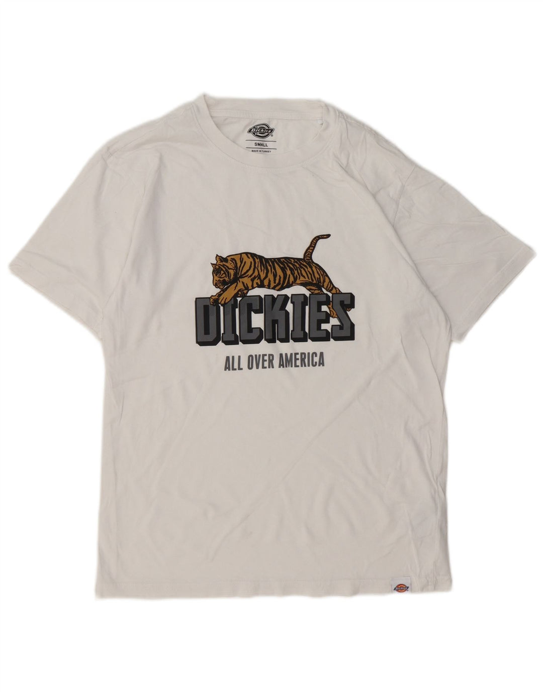 DICKIES Herren-T-Shirt mit Grafik, Größe S, weiße Baumwolle