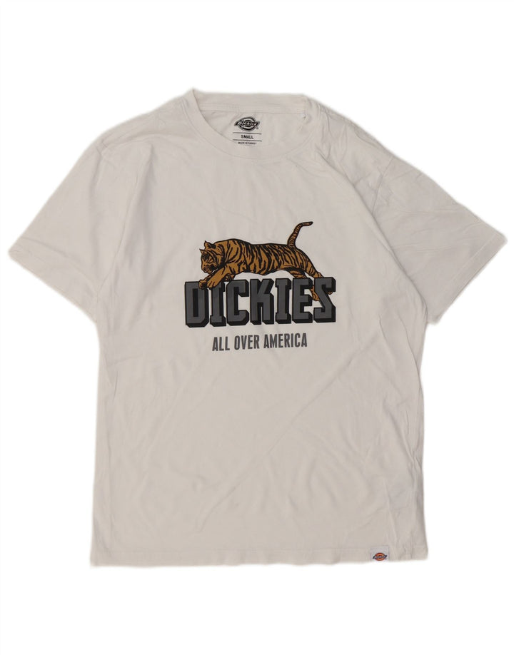 DICKIES Herren-T-Shirt mit Grafik, Größe S, weiße Baumwolle