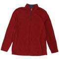 Izod Herren-Sweatshirt mit Reißverschluss am Hals, XL, rot geflecktes Polyester