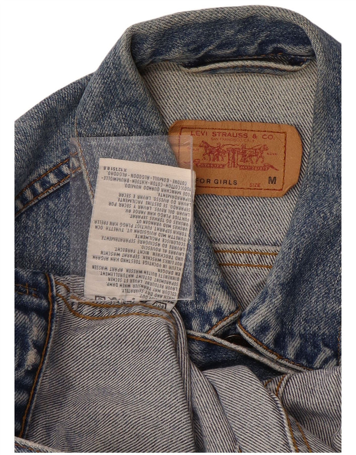 LEVI'S Jeansjacke für Mädchen, 10–11 Jahre, mittelblaue Baumwolle