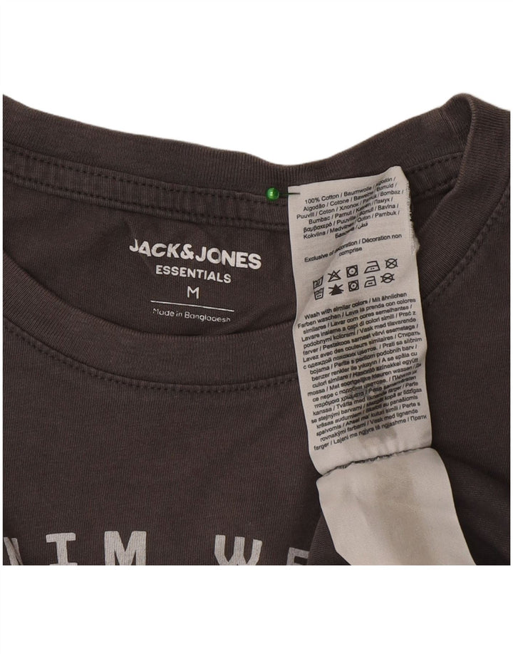 Jack & Jones Herren-T-Shirt mit Grafik, mittelgraue Baumwolle