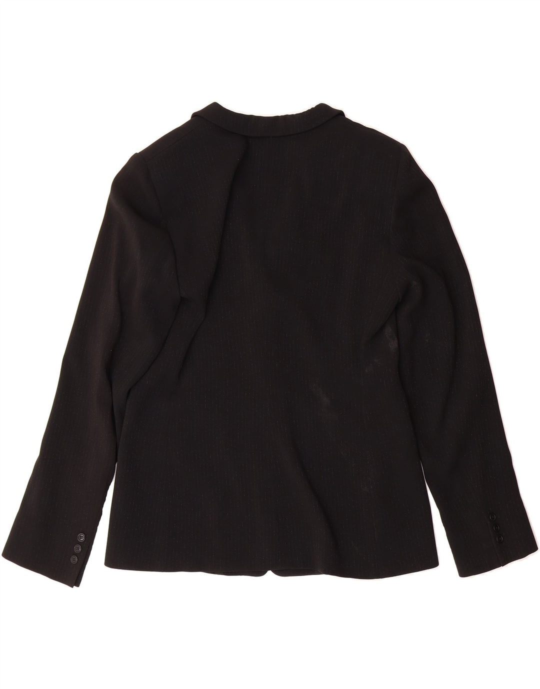 ARMANI COLLEZIONI Womens Blazer Jacket IT 46 Large Black Pinstripe Vintage Armani Collezioni and Second-Hand Armani Collezioni from Messina Hembry 