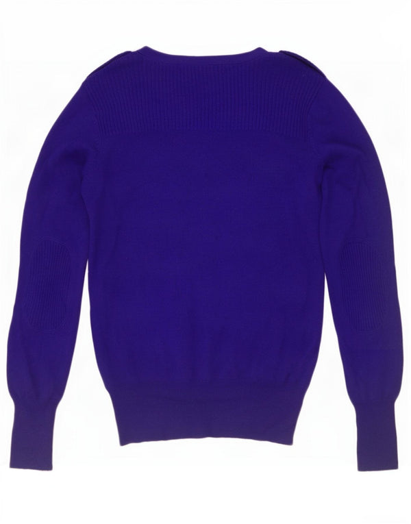 Marks & Spencer Damen-Strickjacke im Militär-Stil, Größe S, Marineblau