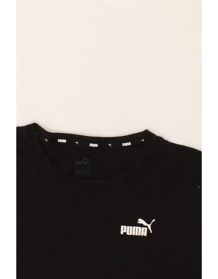PUMA Womens T-Shirt Top UK 20 2XL Black Vintage Puma and Second-Hand Puma from Messina Hembry 