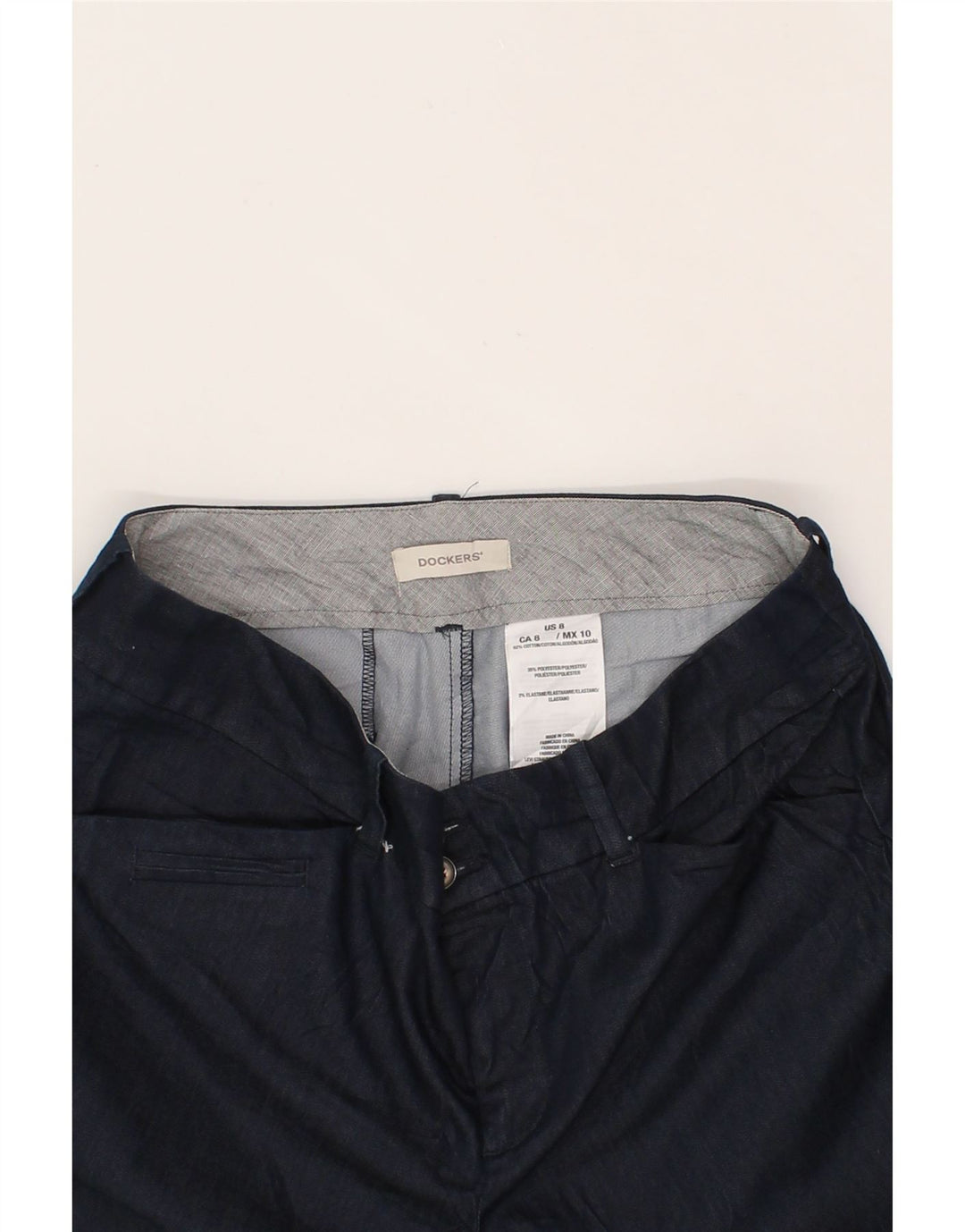 DOCKERS Womens Casual Shorts US 8 Medium W32 Navy Blue Cotton Vintage Dockers and Second-Hand Dockers from Messina Hembry 