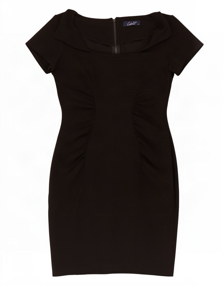 CLOSET Damen Etuikleid UK 14 Medium Schwarz Polyester