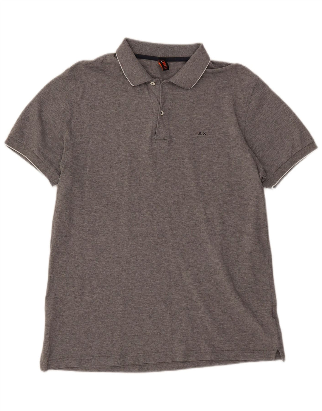 SUN68 Herren-Poloshirt XL, grau meliert, Baumwolle